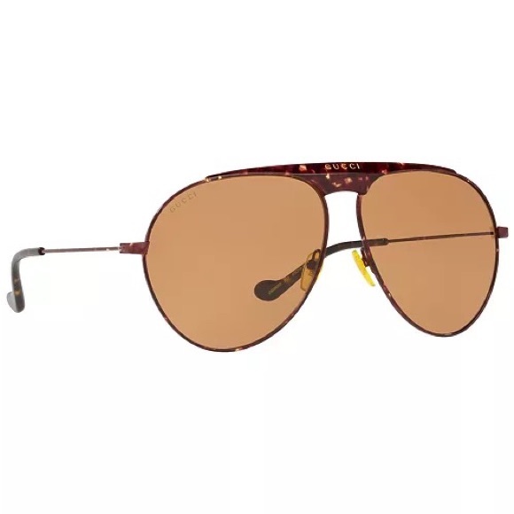 GUCCI HAVANA AVIATOR UNISEX SUNGLASSES GG0908S - Picture 8 of 10